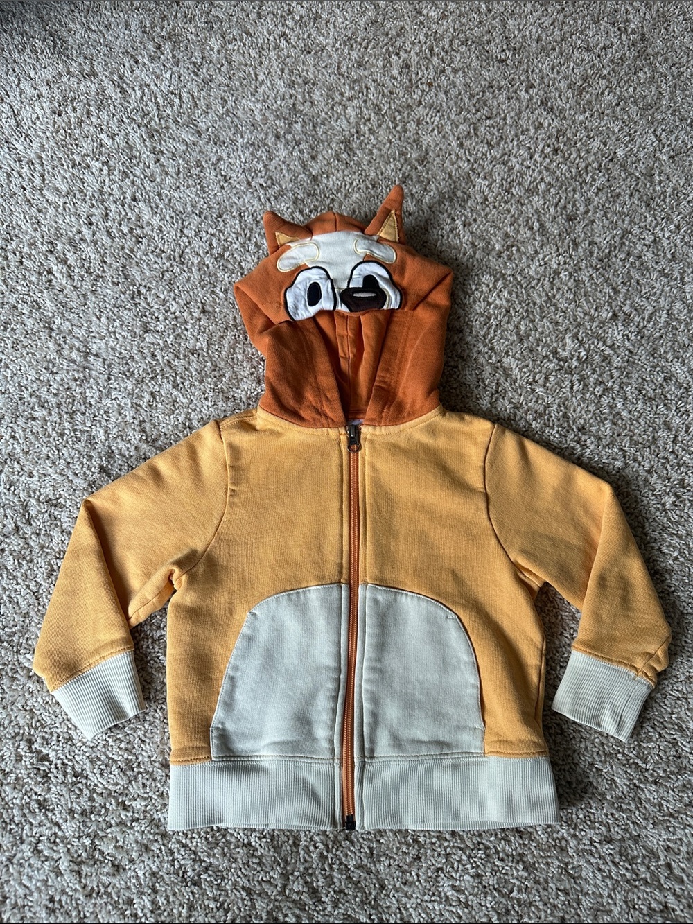 Hanna Andersson Bluey-Bingo Hooded Zip-Up Sweatshirt size 3t